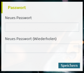 Settings - Persoenliche Einstellungen - Passwort aendern