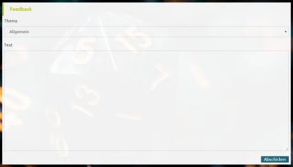 Settings-Feedback-geben
