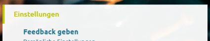 Settings-Feedback-geben